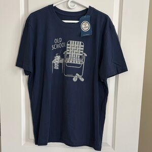 Life Is Good Navy ‘Old School' Lawn Chair Graphic Tee